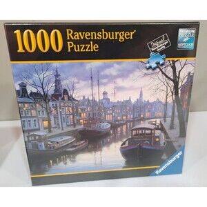 Ravensburger Puzzle Life on the Canal 1000 Piece No. 82 008 New Sealed 2020